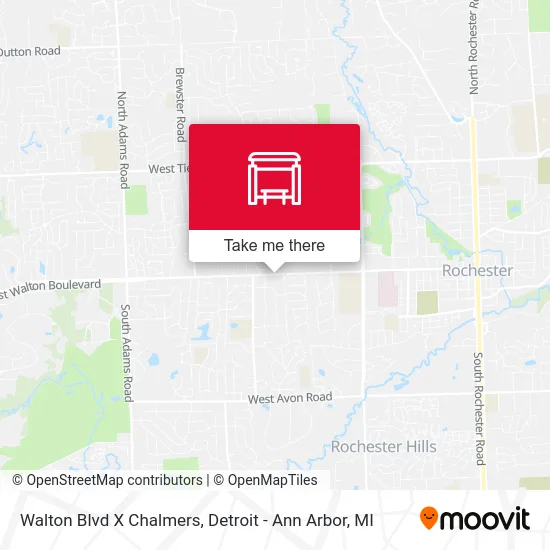 Walton Blvd X Chalmers map