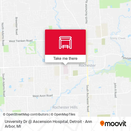 University Dr @ Ascension Hospital map