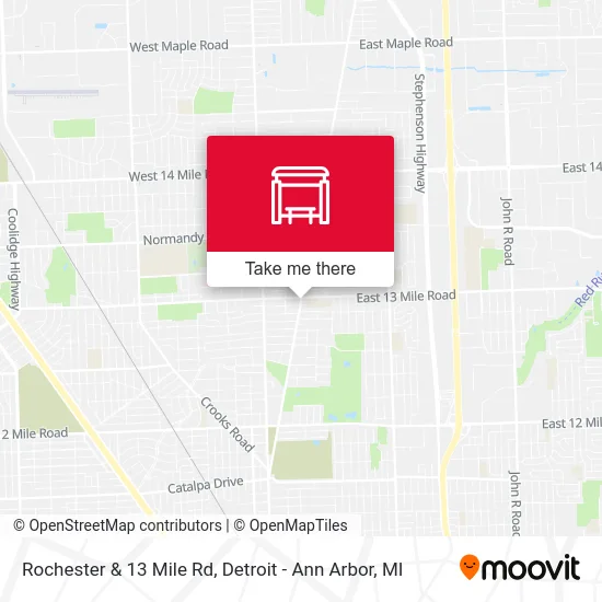 Rochester & 13 Mile Rd map