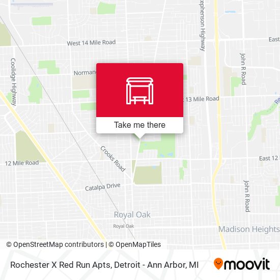 Rochester X Red Run Apts map