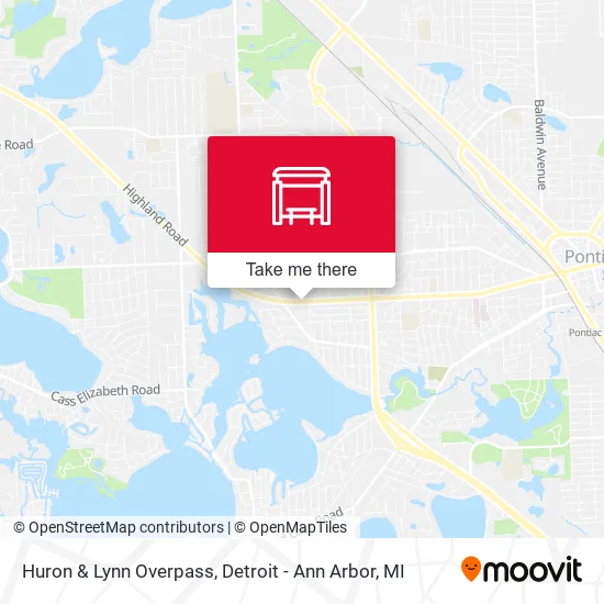 Huron & Lynn Overpass map