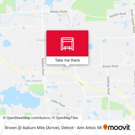 Brown @ Auburn Mile (Arrive) map