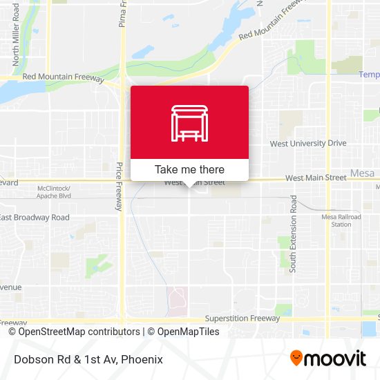 Mapa de Dobson Rd & 1st Av