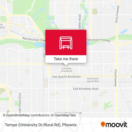 Mapa de Tempe (University Dr/Rural Rd)