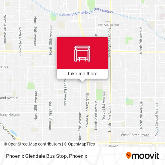 Mapa de Phoenix Glendale Bus Stop