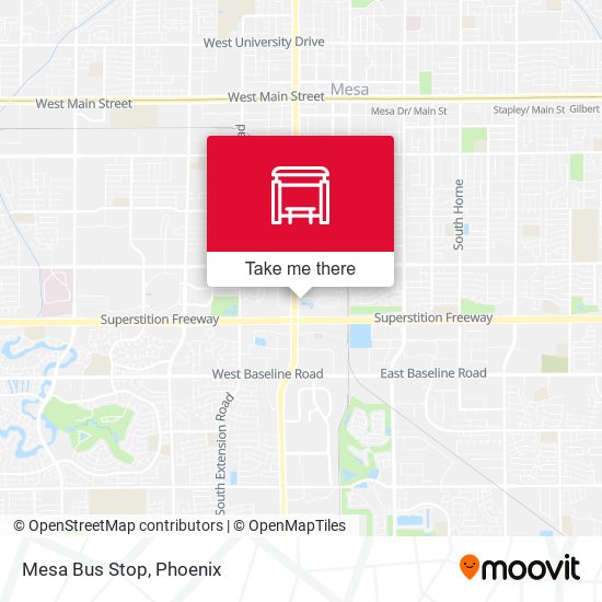 Mesa Bus Stop map