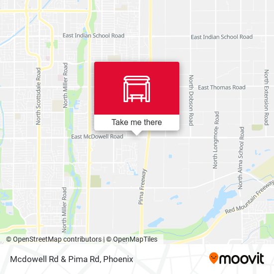 Mcdowell Rd & Pima Rd map