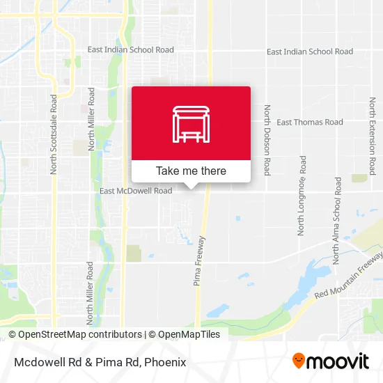 Mapa de Mcdowell Rd & Pima Rd