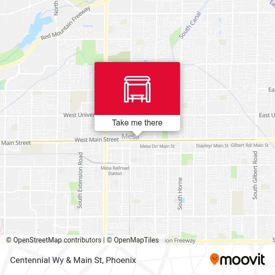 Centennial Wy & Main St map