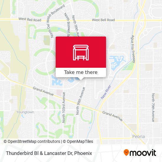 Thunderbird Bl & Lancaster Dr map