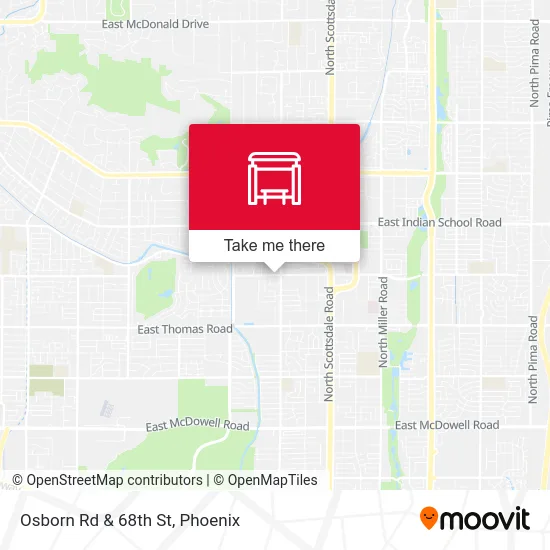 Osborn Rd & 68th St map