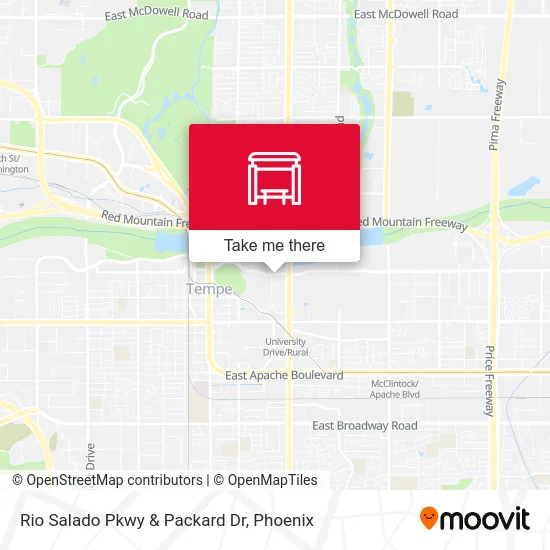 Rio Salado Pkwy & Packard Dr map