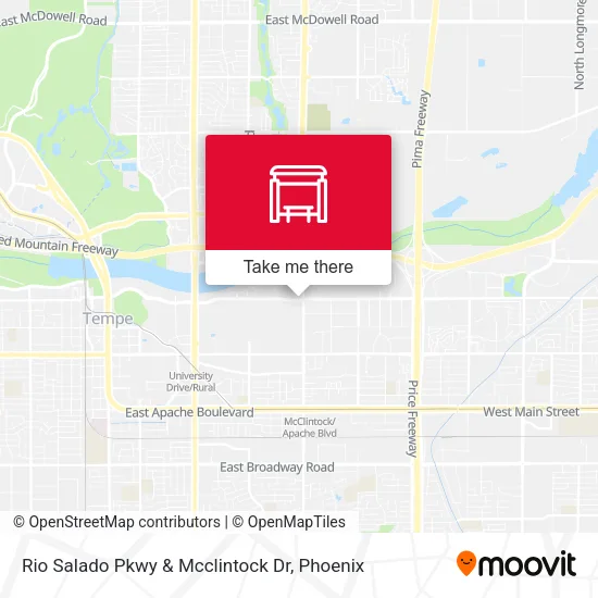 Rio Salado Pkwy & Mcclintock Dr map