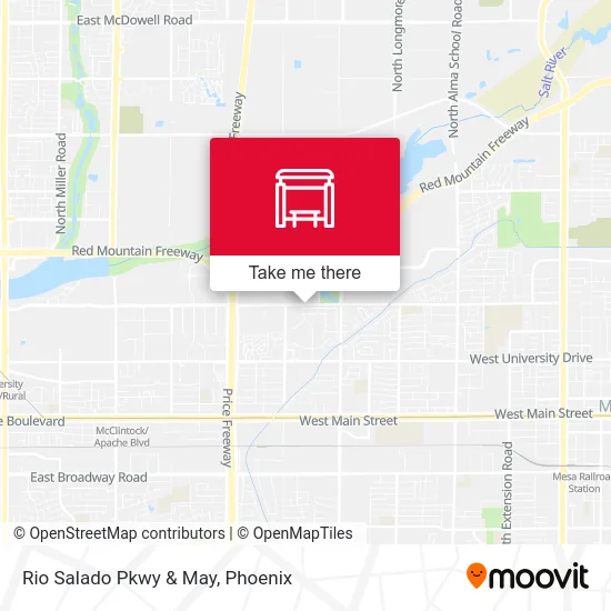 Rio Salado Pkwy & May map