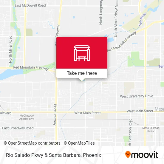 Rio Salado Pkwy & Santa Barbara map