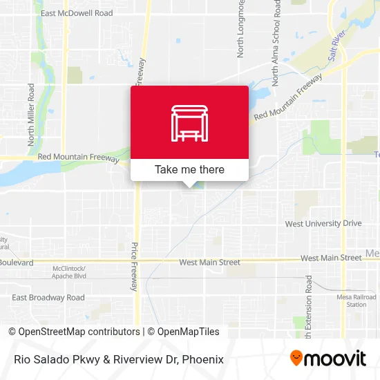 Rio Salado Pkwy & Riverview Dr map