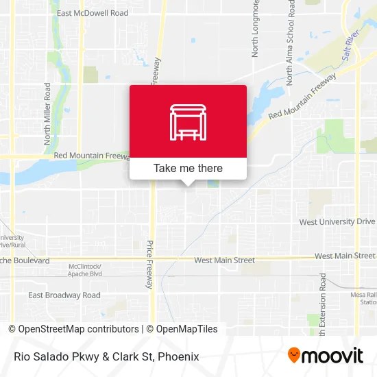 Rio Salado Pkwy & Clark St map