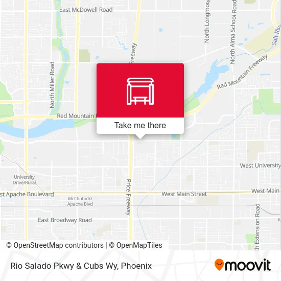 Rio Salado Pkwy & Cubs Wy map