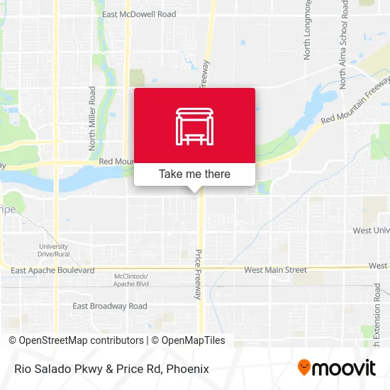 Mapa de Rio Salado Pkwy & Price Rd