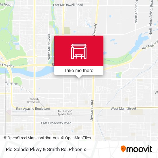 Rio Salado Pkwy & Smith Rd map