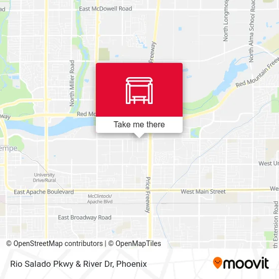 Rio Salado Pkwy & River Dr map