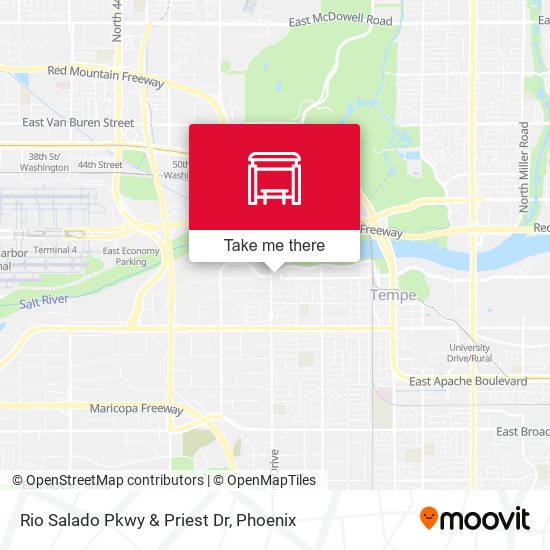Rio Salado Pkwy & Priest Dr map