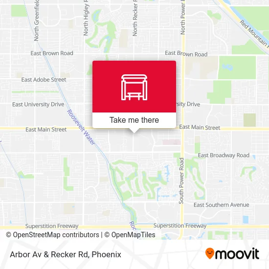 Arbor Av & Recker Rd map