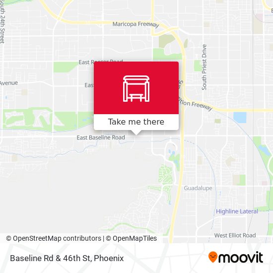 Baseline Rd & 46th St map