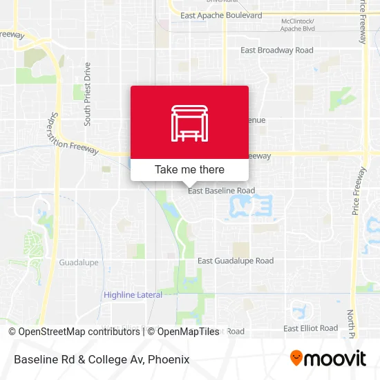 Baseline Rd & College Av map