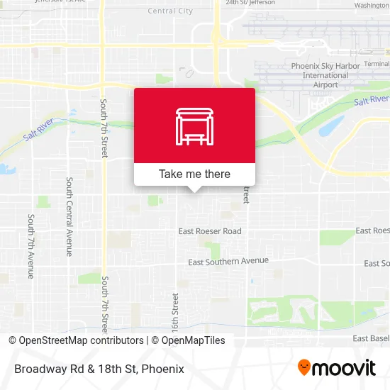 Broadway Rd & 18th St map