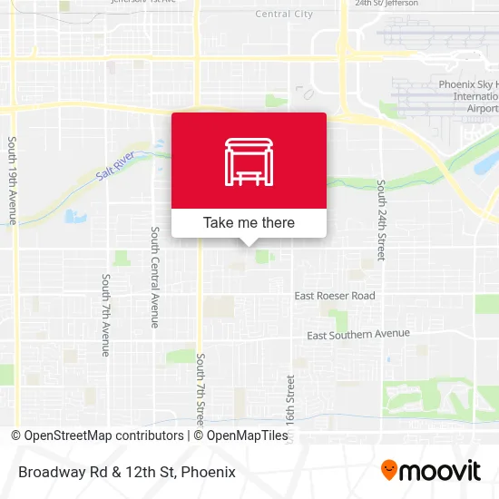 Broadway Rd & 12th St map