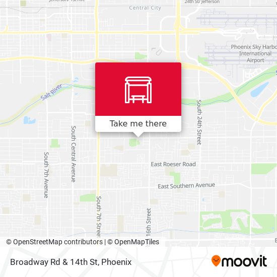 Mapa de Broadway Rd & 14th St