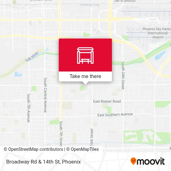 Broadway Rd & 14th St map