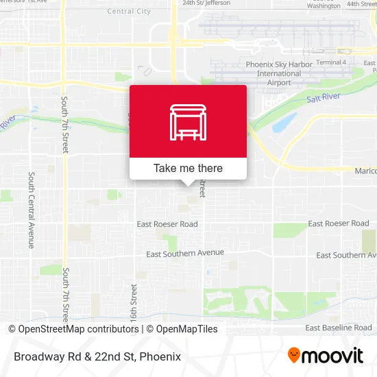 Broadway Rd & 22nd St map