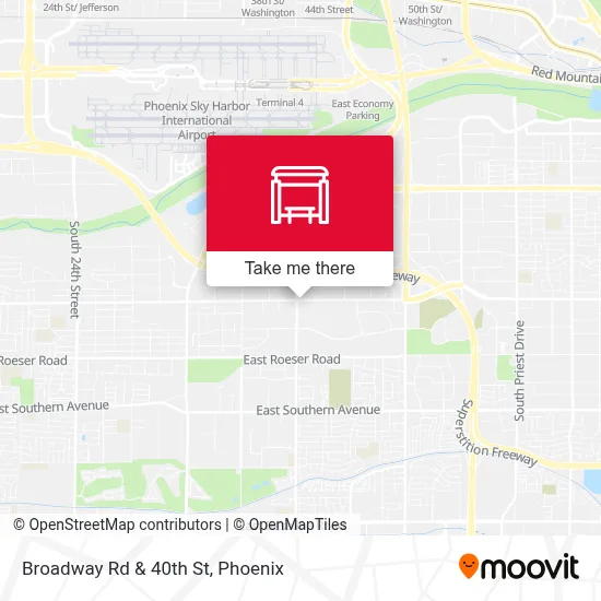 Broadway Rd & 40th St map