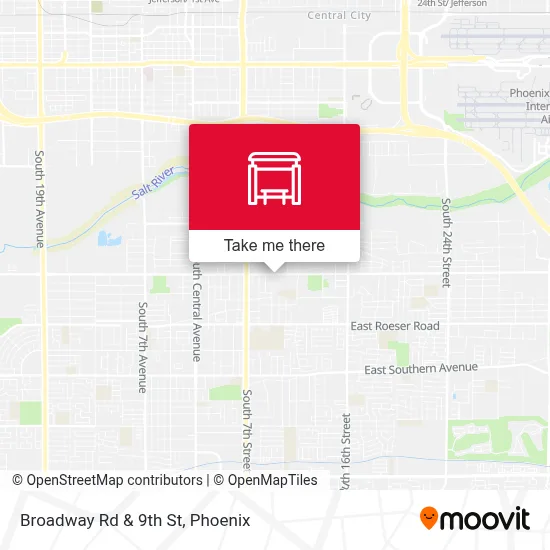Broadway Rd & 9th St map
