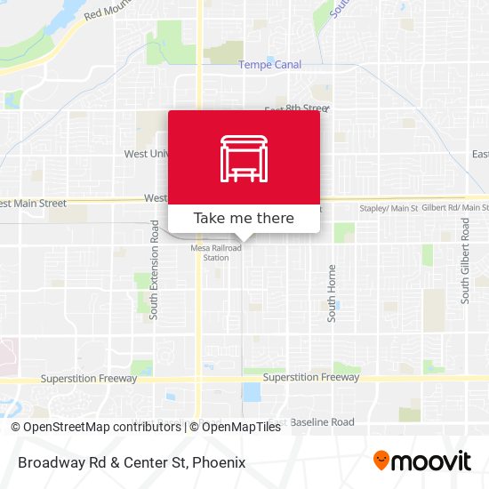 Mapa de Broadway Rd & Center St