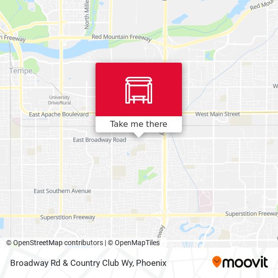 Broadway Rd & Country Club Wy map