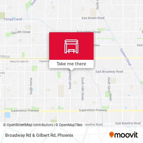 Broadway Rd & Gilbert Rd map