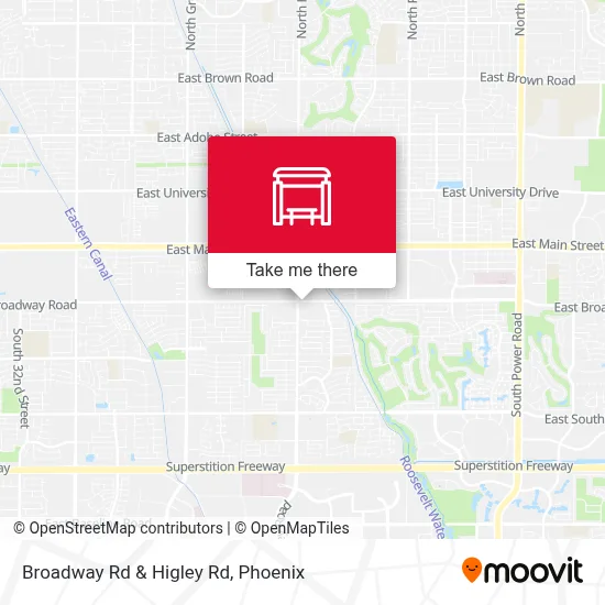 Broadway Rd & Higley Rd map