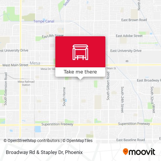 Mapa de Broadway Rd & Stapley Dr