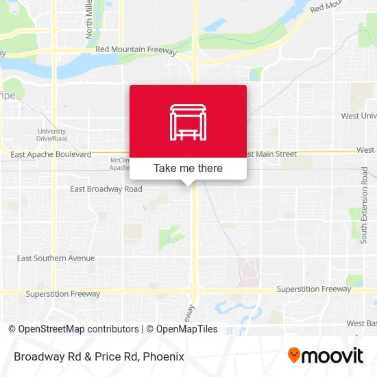 Broadway Rd & Price Rd map