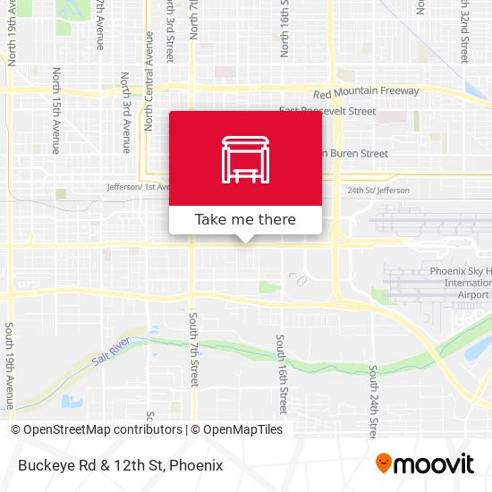 Buckeye Rd & 12th St map