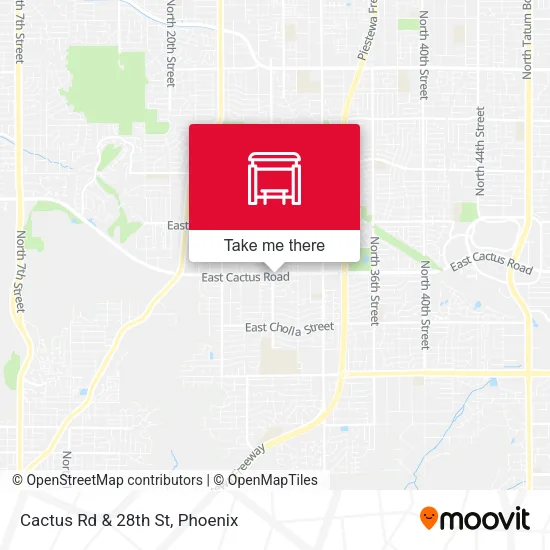 Cactus Rd & 28th St map