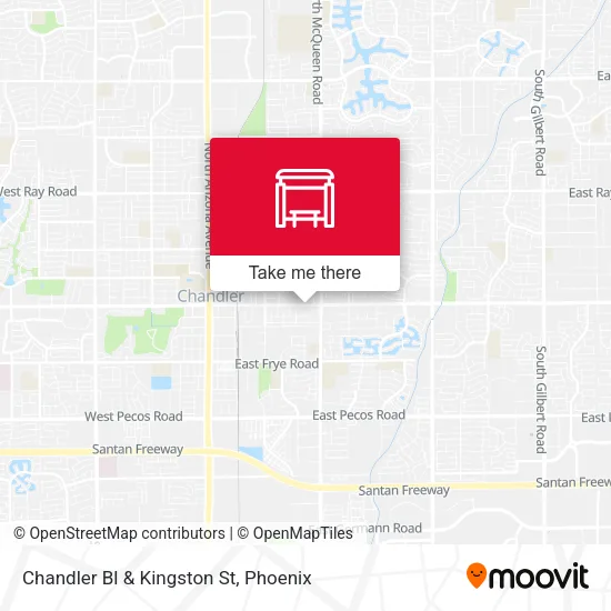 Chandler Bl & Kingston St map