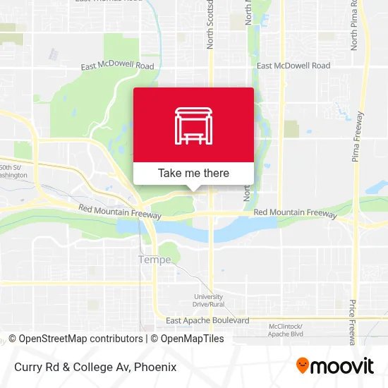 Curry Rd & College Av map