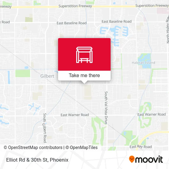 Elliot Rd & 30th St map