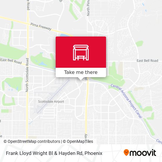 Frank Lloyd Wright Bl & Hayden Rd map