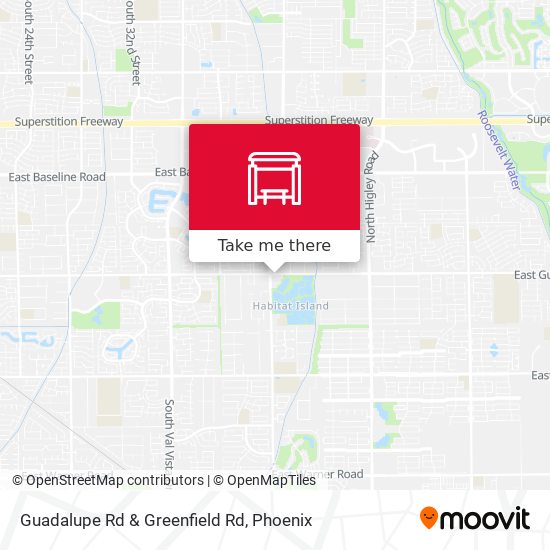 Guadalupe Rd & Greenfield Rd map