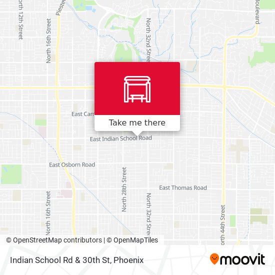 Indian School Rd & 30th St map